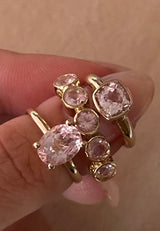Five Morganite Bezel Ring